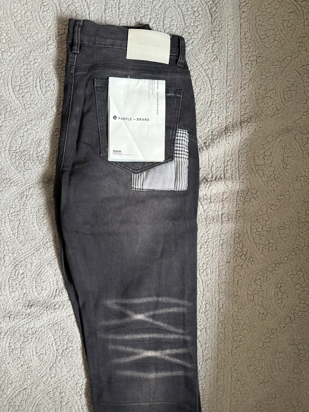 Purple Brand Distressed Black Jeans Size 32 image indicator(3)