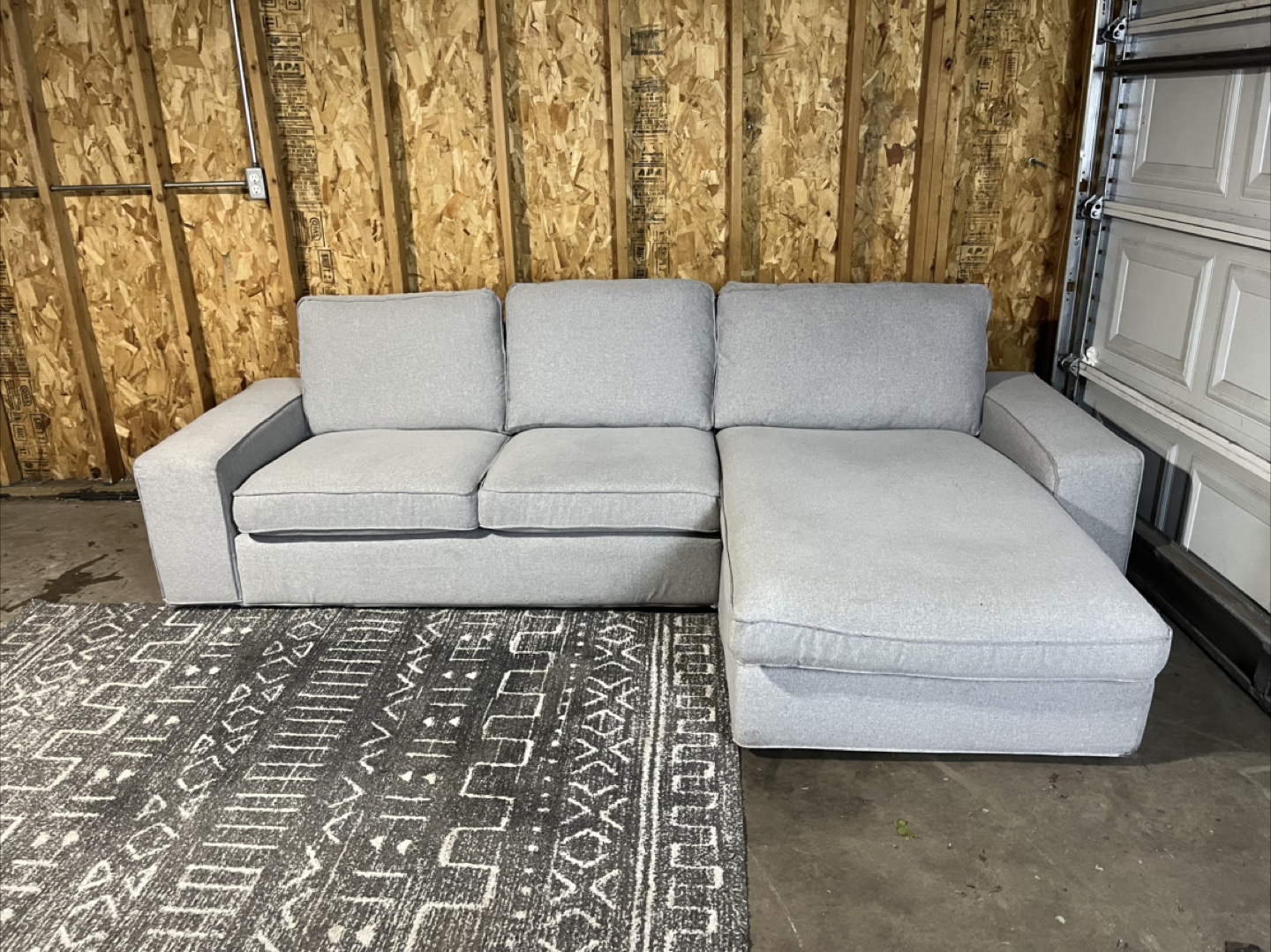 Free Delivery - IKEA KIVIK Sectional Couch – Light Gray