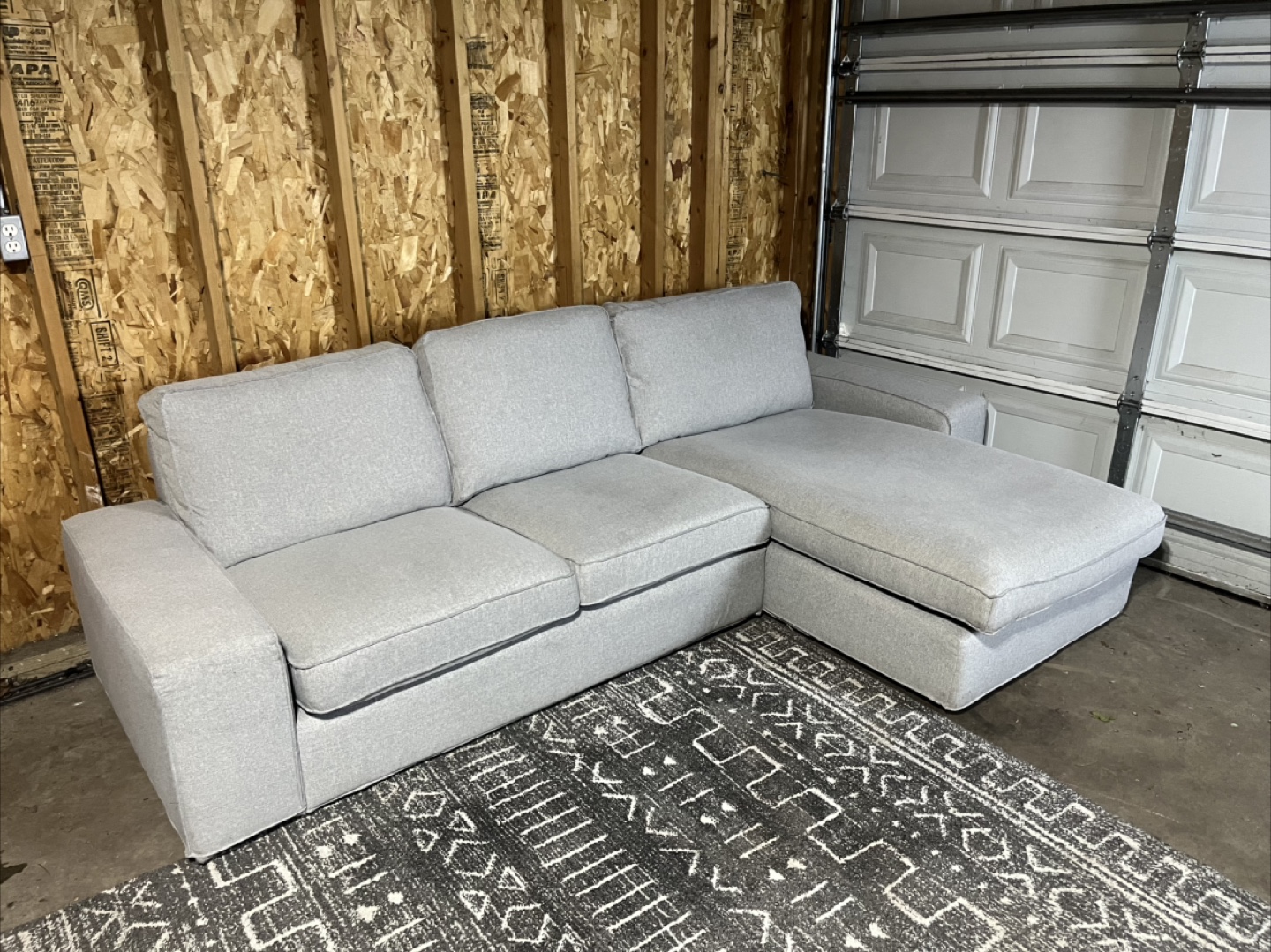 Free Delivery - IKEA KIVIK Sectional Couch – Light Gray - photo 2