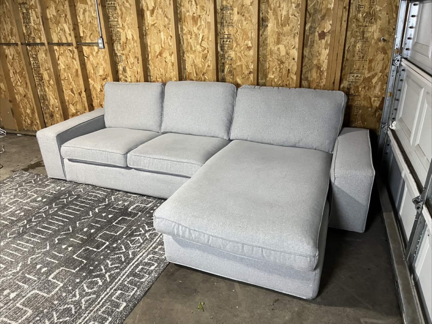 Free Delivery - IKEA KIVIK Sectional Couch – Light Gray - photo 3