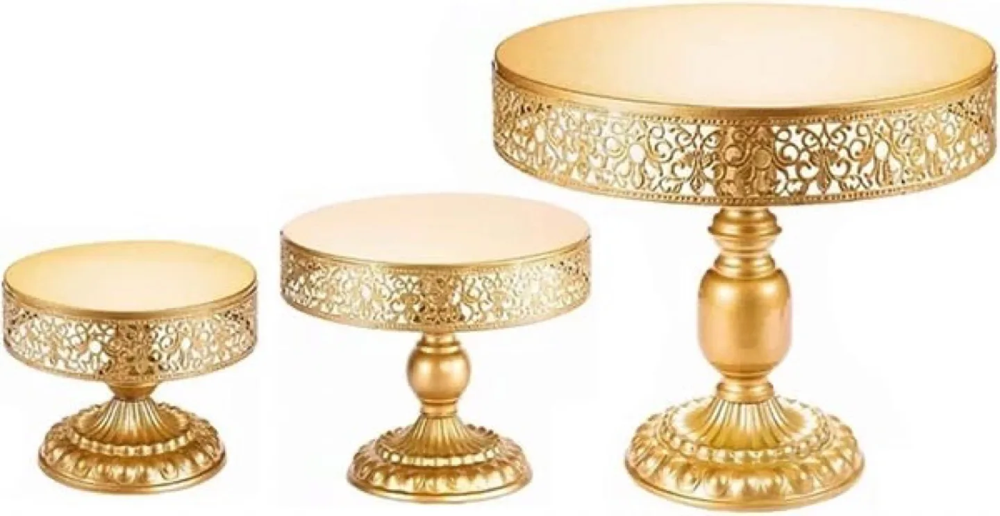 Gold Metal Cake Stands for bithday thumbnail