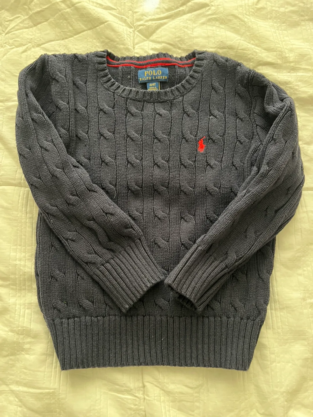 Polo Ralph Lauren Boys Cable Knit Sweater Size 4/4T thumbnail