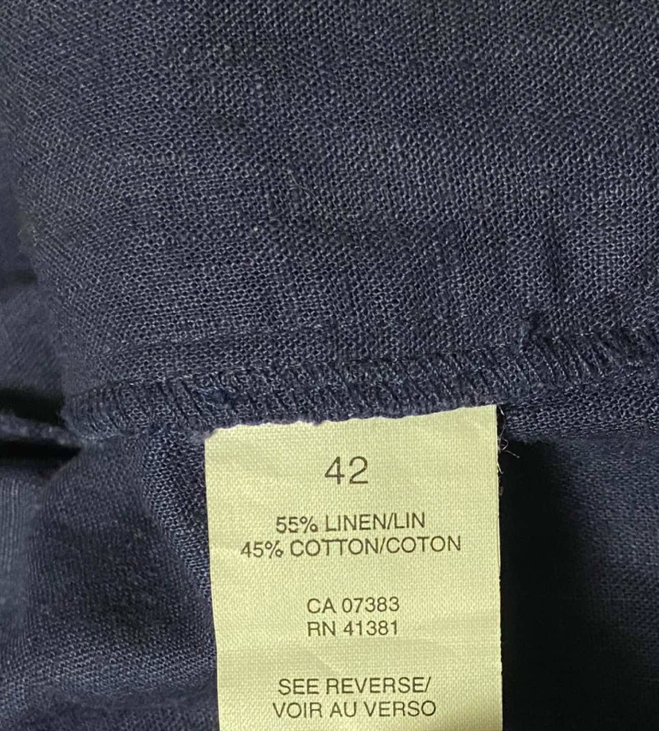 Men's Polo by Ralph Lauren Linen Blend Shorts Size 42 image indicator(4)