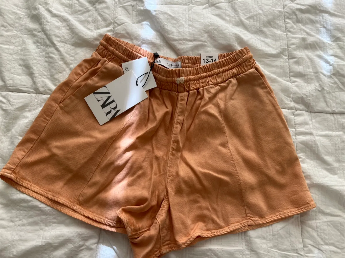 Zara Girls' Size 13-14 Peach Shorts thumbnail