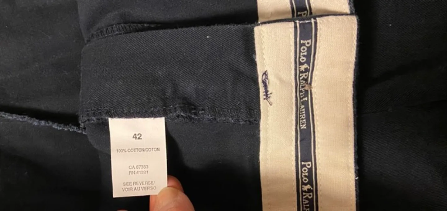 Men's Polo Ralph Lauren Navy Pleated Shorts Size 42 image indicator(3)