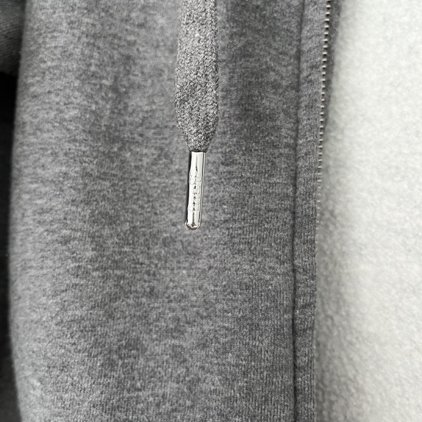 Aritzia TNA Long Length Grey Zip Up Drawstring Hoodie - photo 4