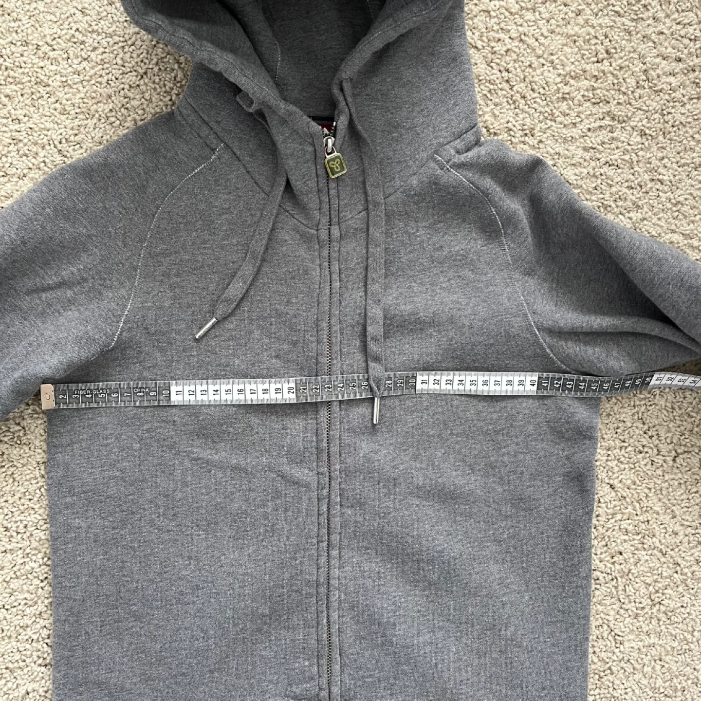 Aritzia TNA Long Length Grey Zip Up Drawstring Hoodie image indicator(9)