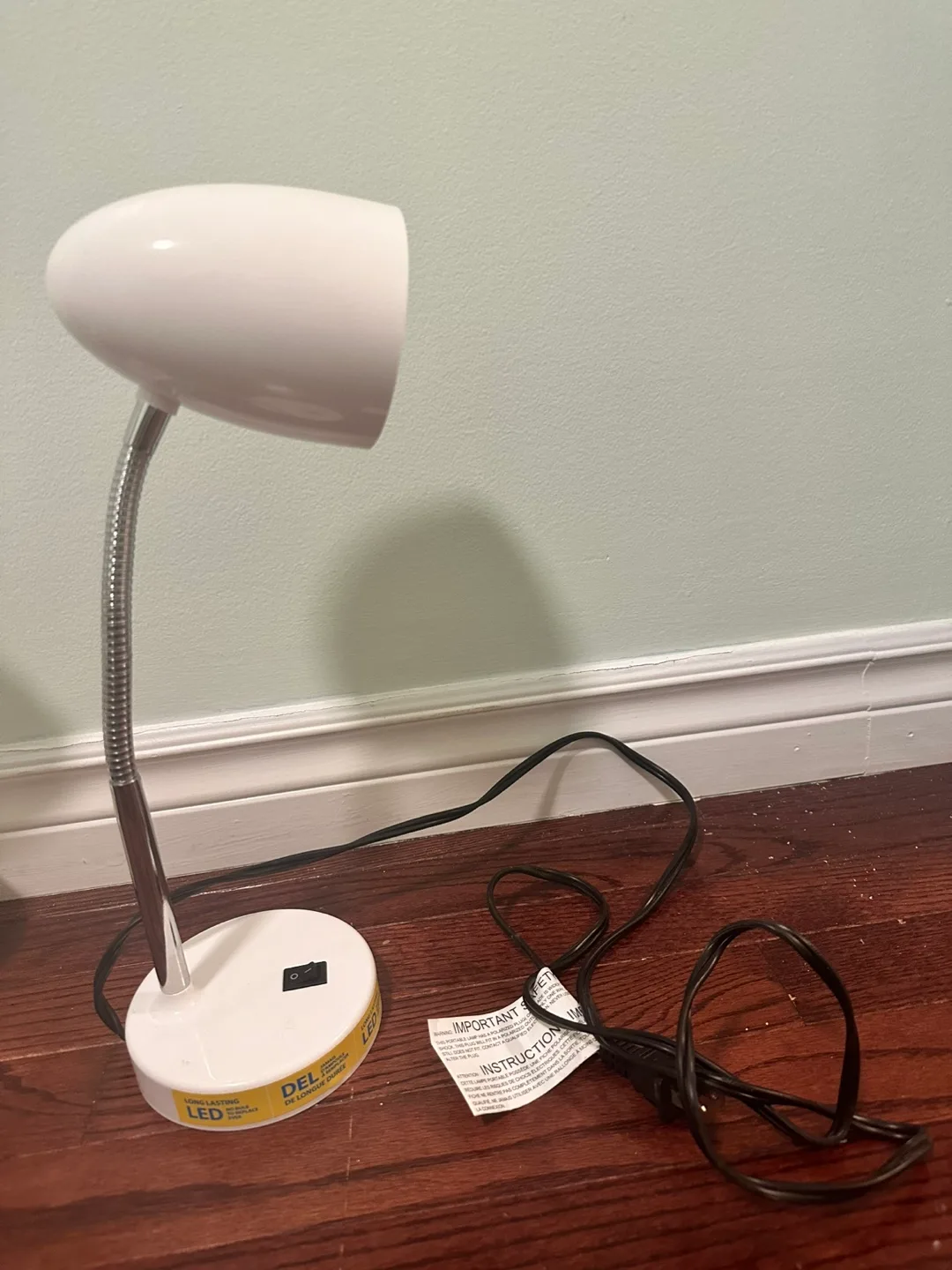 White LED Desk Lamp with Flexible Gooseneck thumbnail
