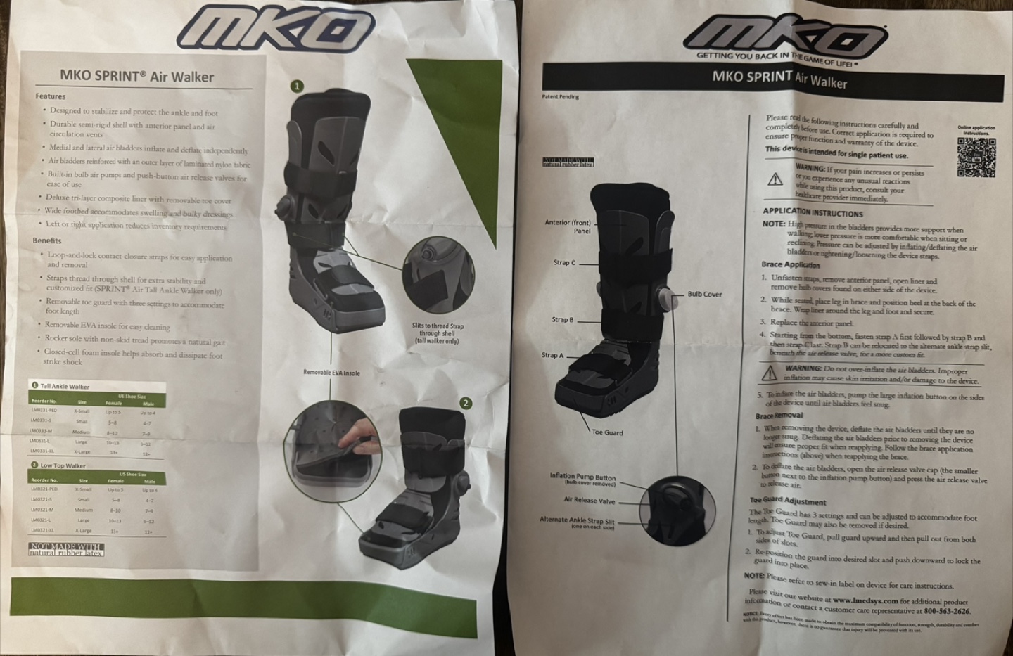 MKO Child Air Walker/ Walking Boot, Crutches & Night Foot Splint - photo 5