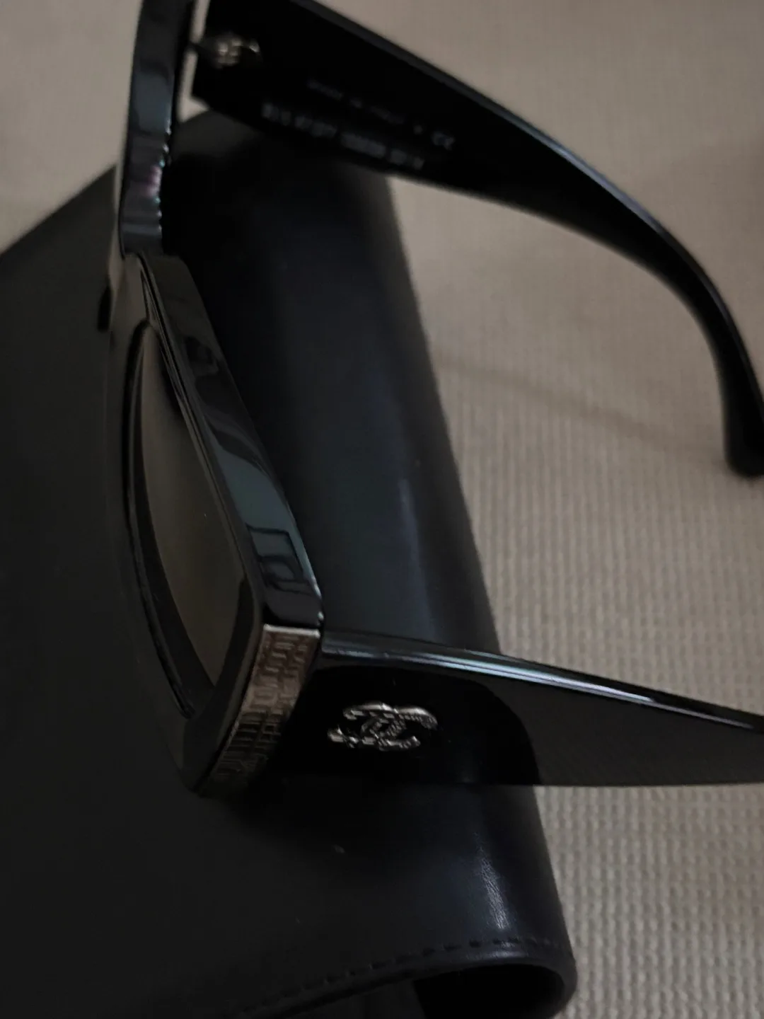 Chanel Black Sunglasses with Case image indicator(2)