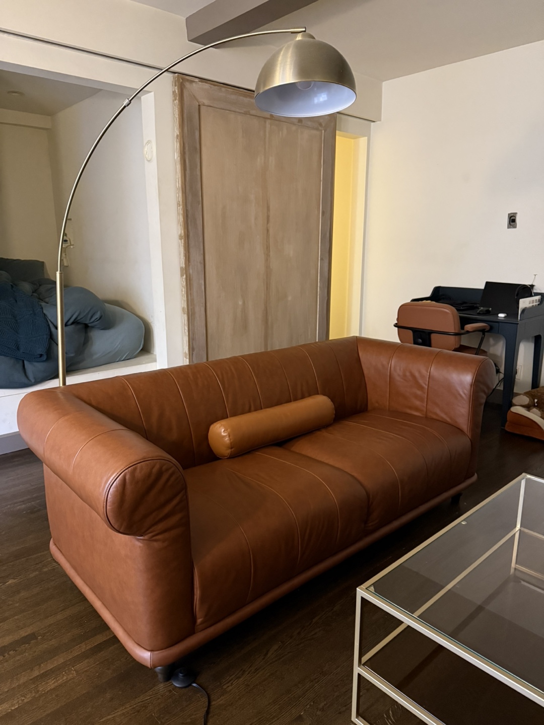 Brown Leather Sofa