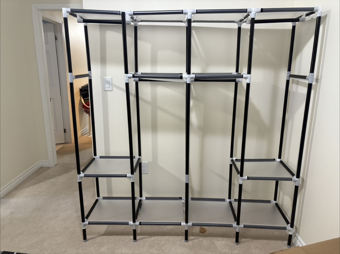Large Closet Organizer with Hanging Rods and Shelves - photo 3