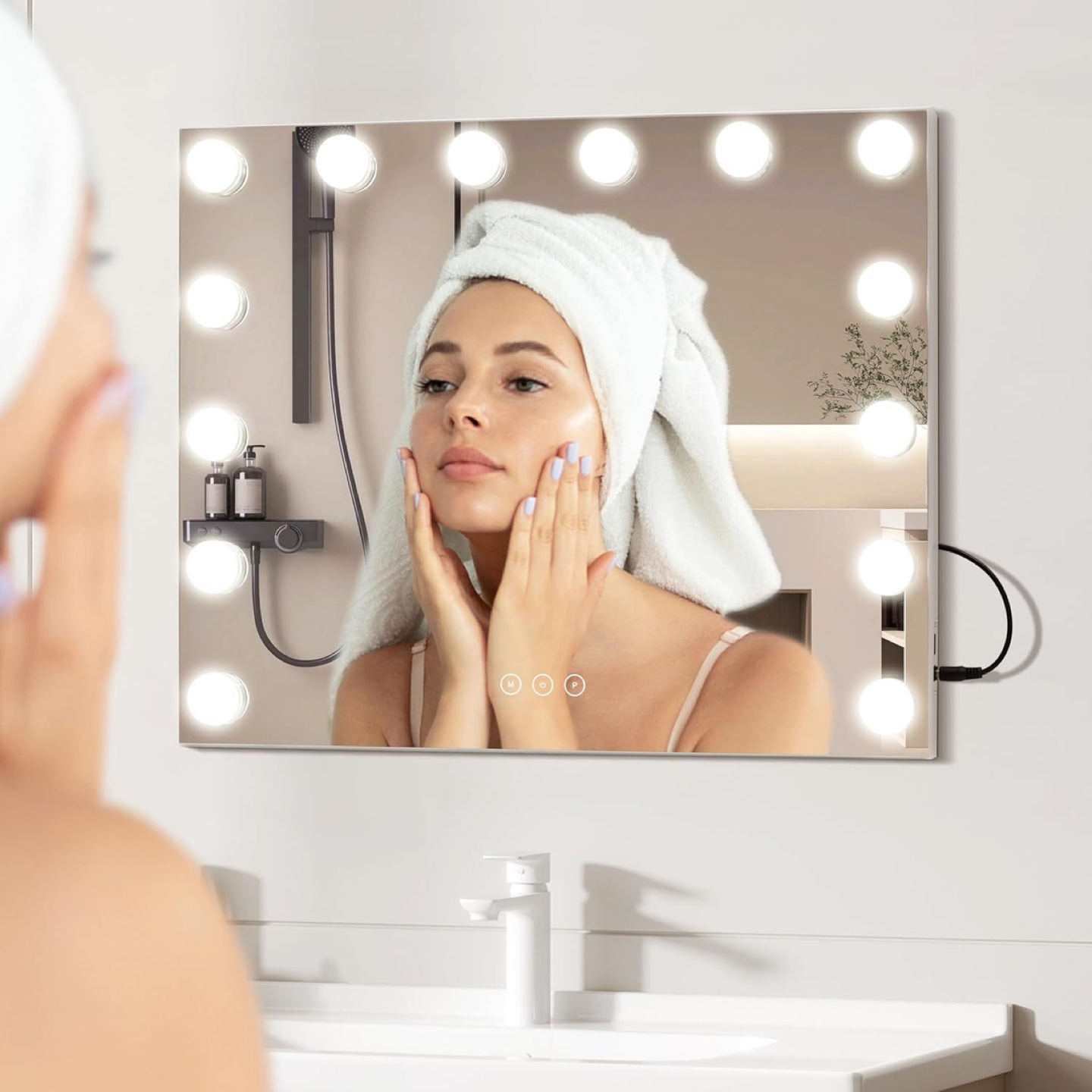 Vanity Mirror, Dimmable LED Bulbs, USB charging, 23”x18” - photo 4