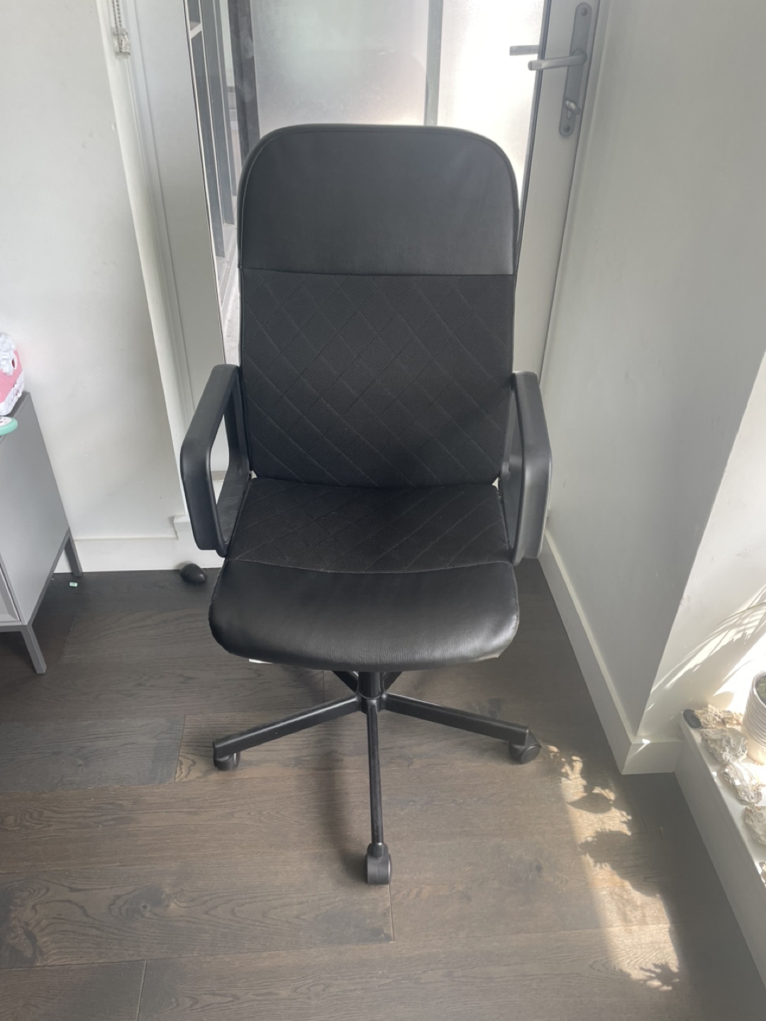 Black Office Chair with Wheels