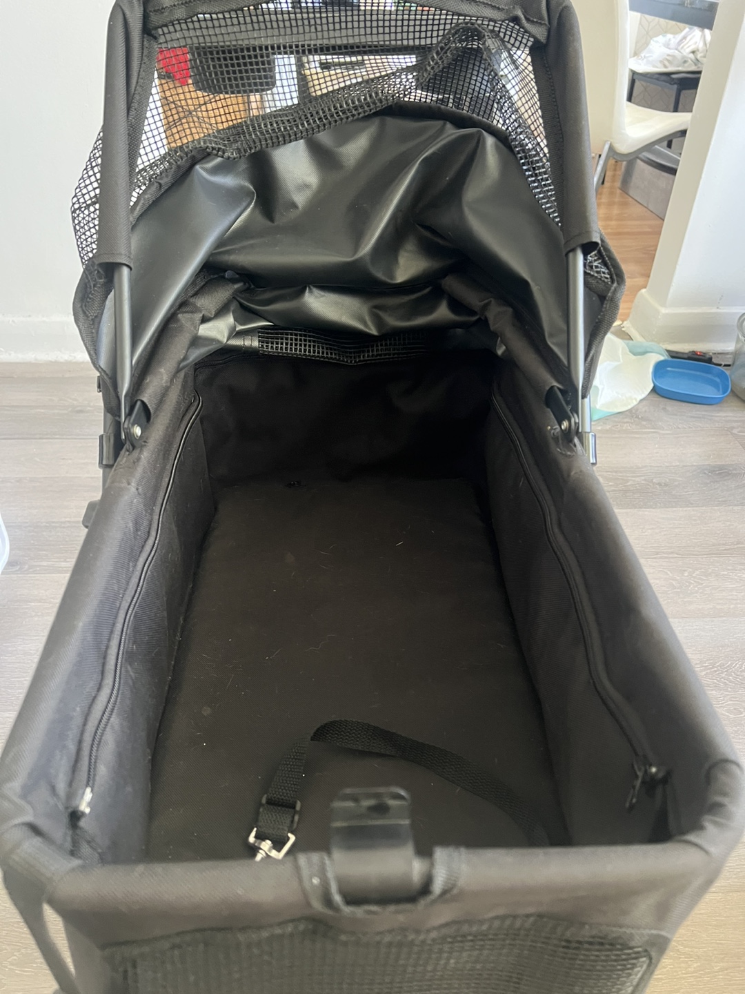 Pet stroller, black, foldable - photo 2