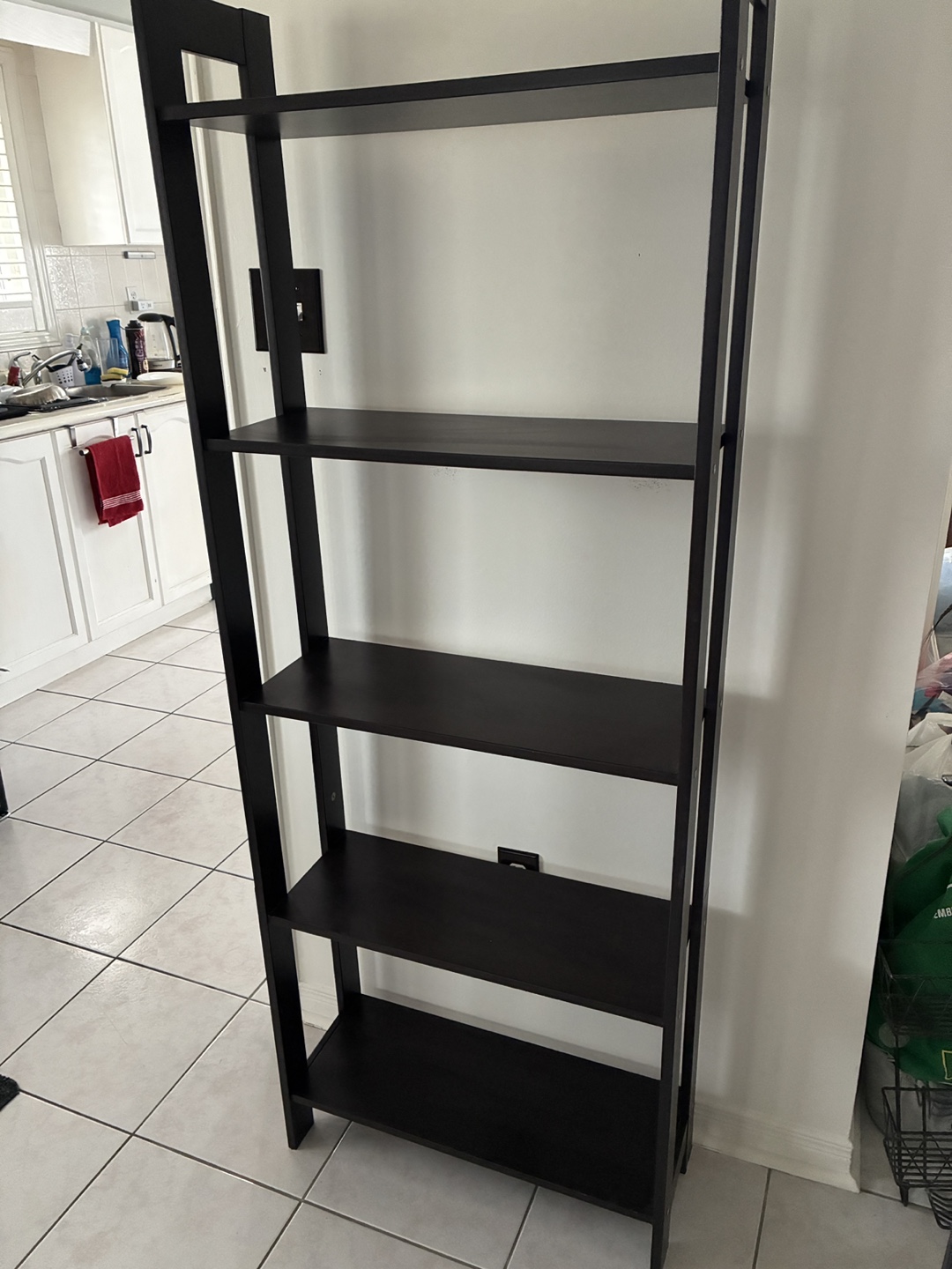 Brown black 5-shelf bookcase ikea