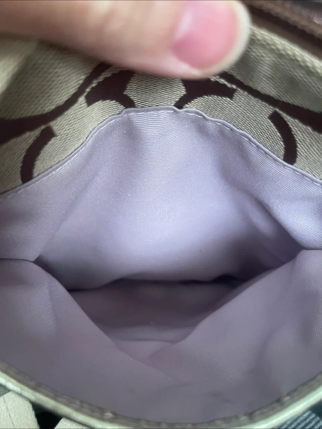 Coach Signature Brown and Beige Crossbody Bag image indicator(7)