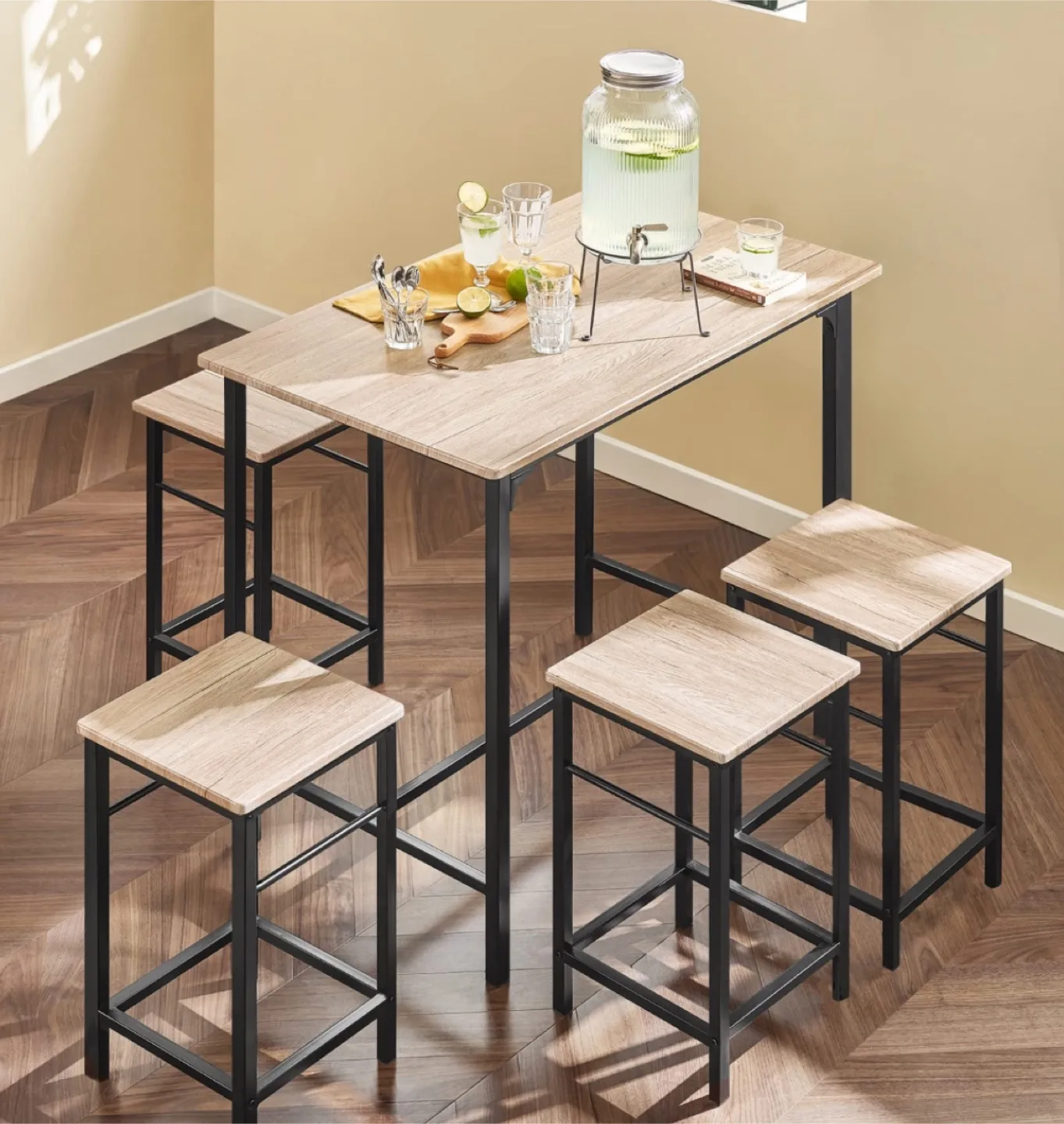 Kitchen Breakfast Table with 4 Stools thumbnail