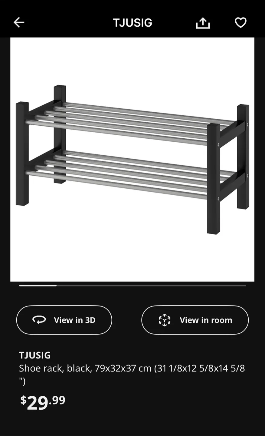 IKEA Shoe Rack (4 levels, can be split into 2) image indicator(3)