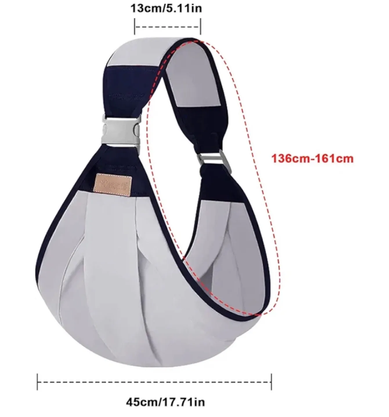 Baby Sling Carrier - Grey and Navy image indicator(3)