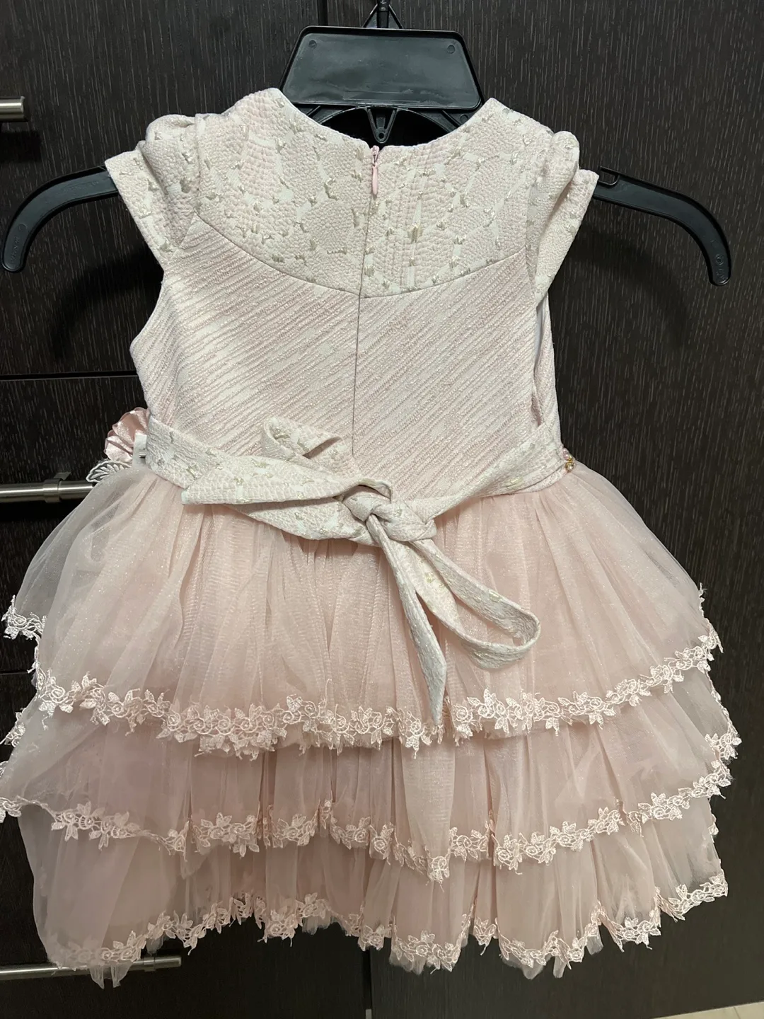 Adorable Baby Girl's Pink Special Occasion Dress image indicator(2)