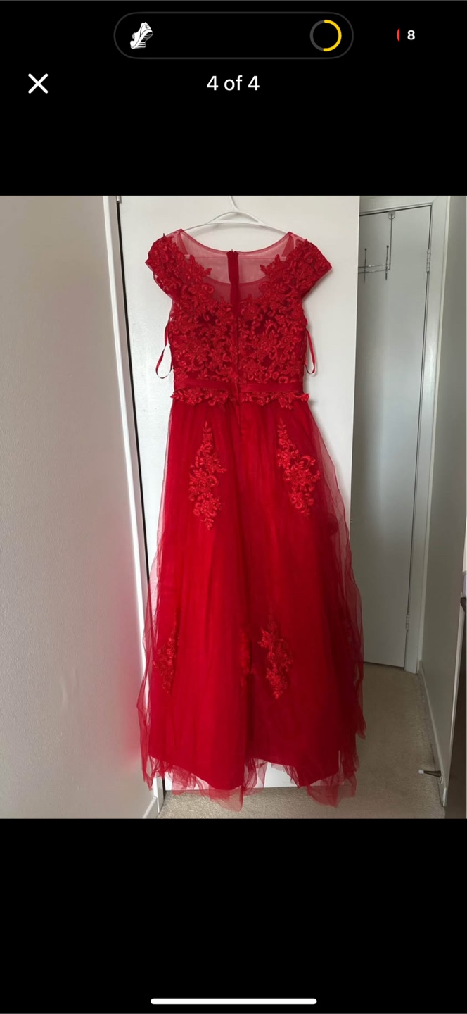 Stunning Red Lace Formal Gown - photo 4