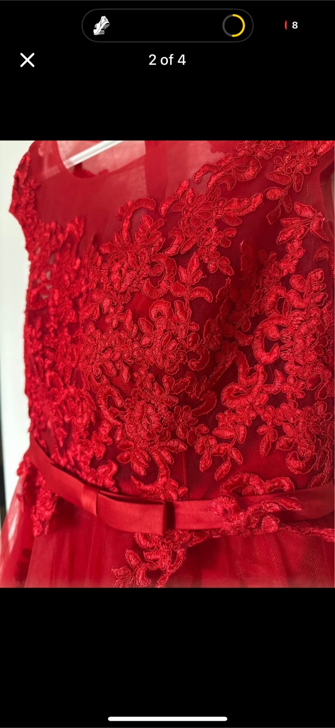 Stunning Red Lace Formal Gown - photo 2