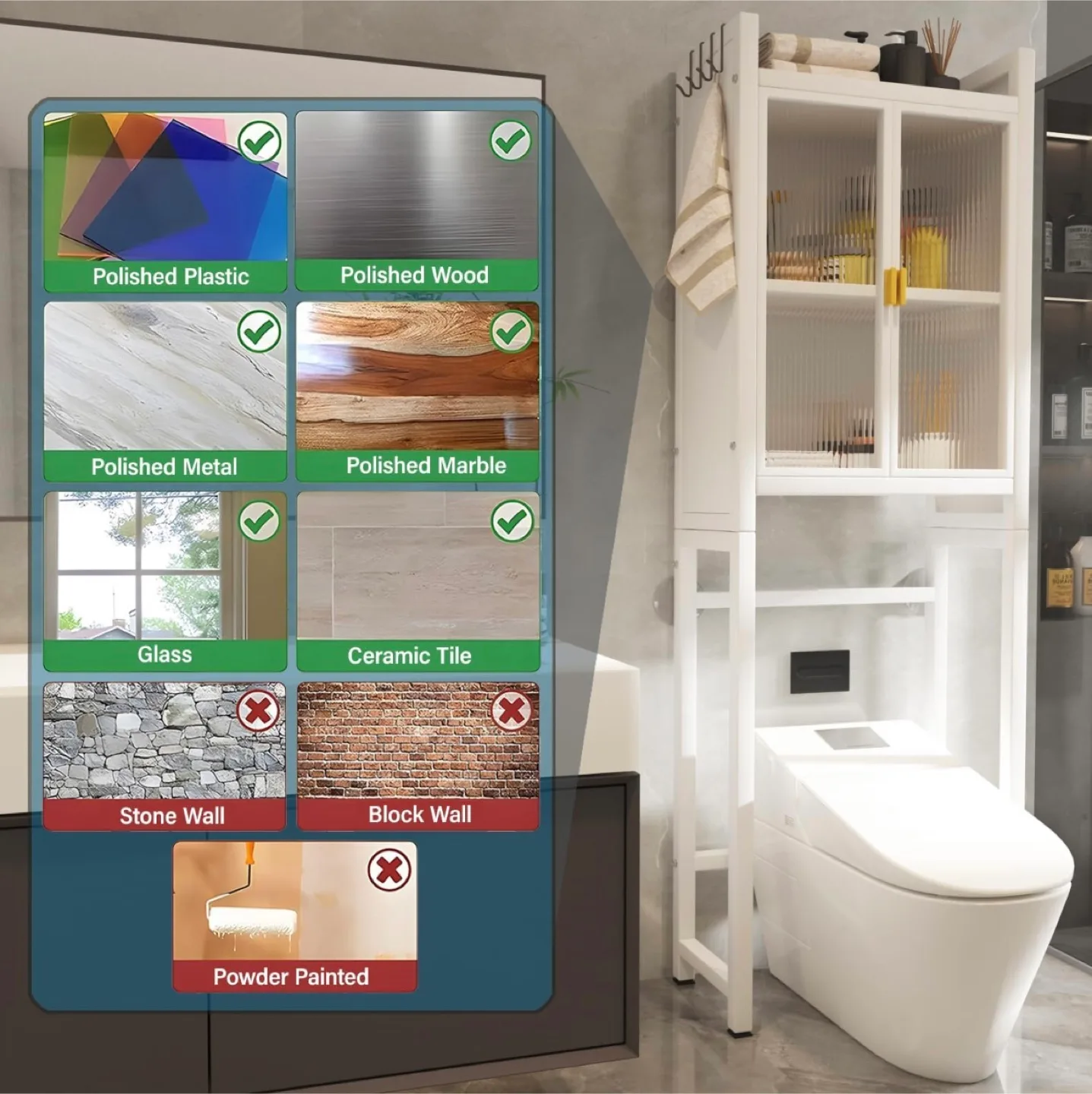 Over The Toilet Storage Cabinet image indicator(5)