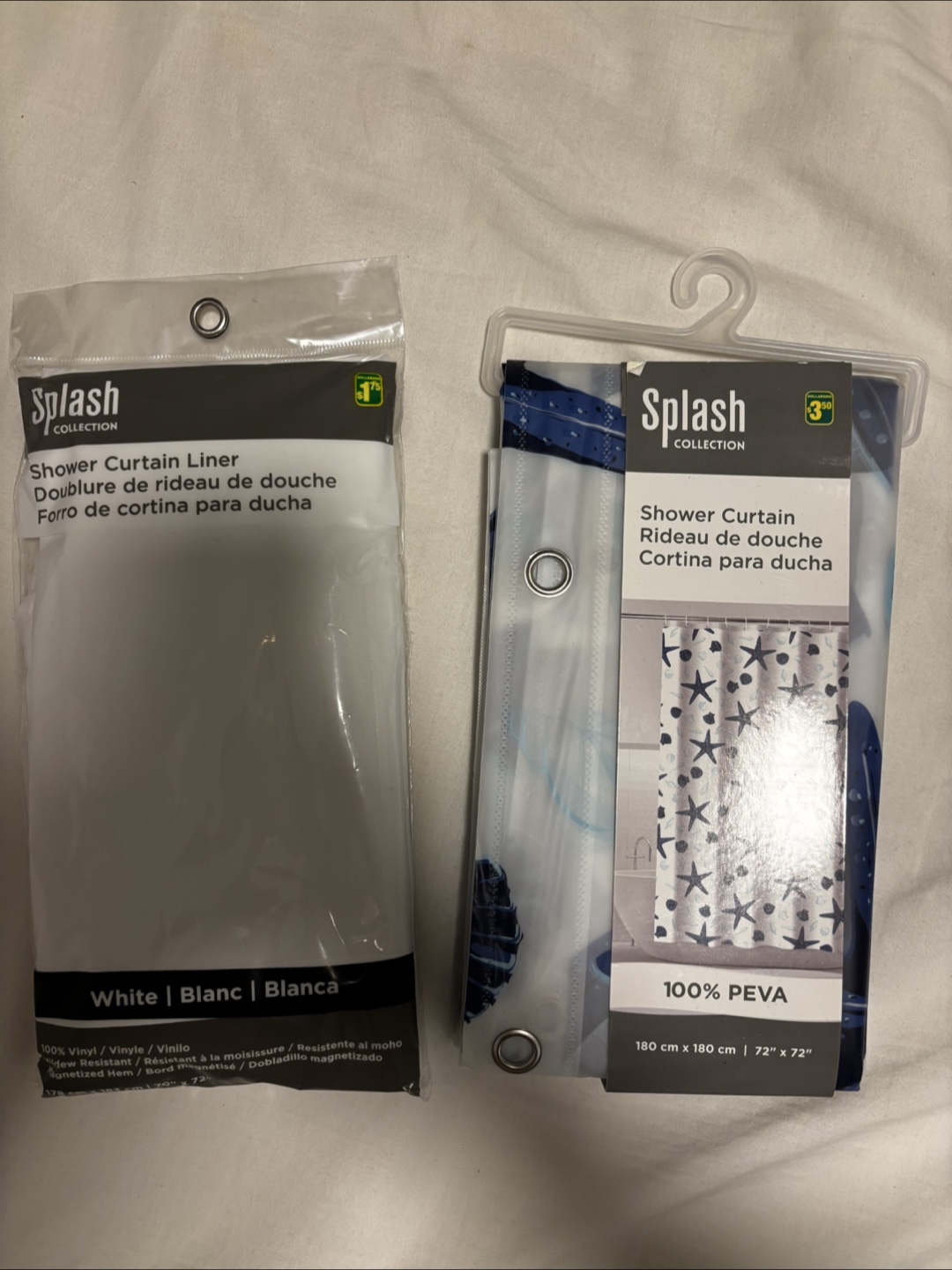 Shower Curtain & Liner Set