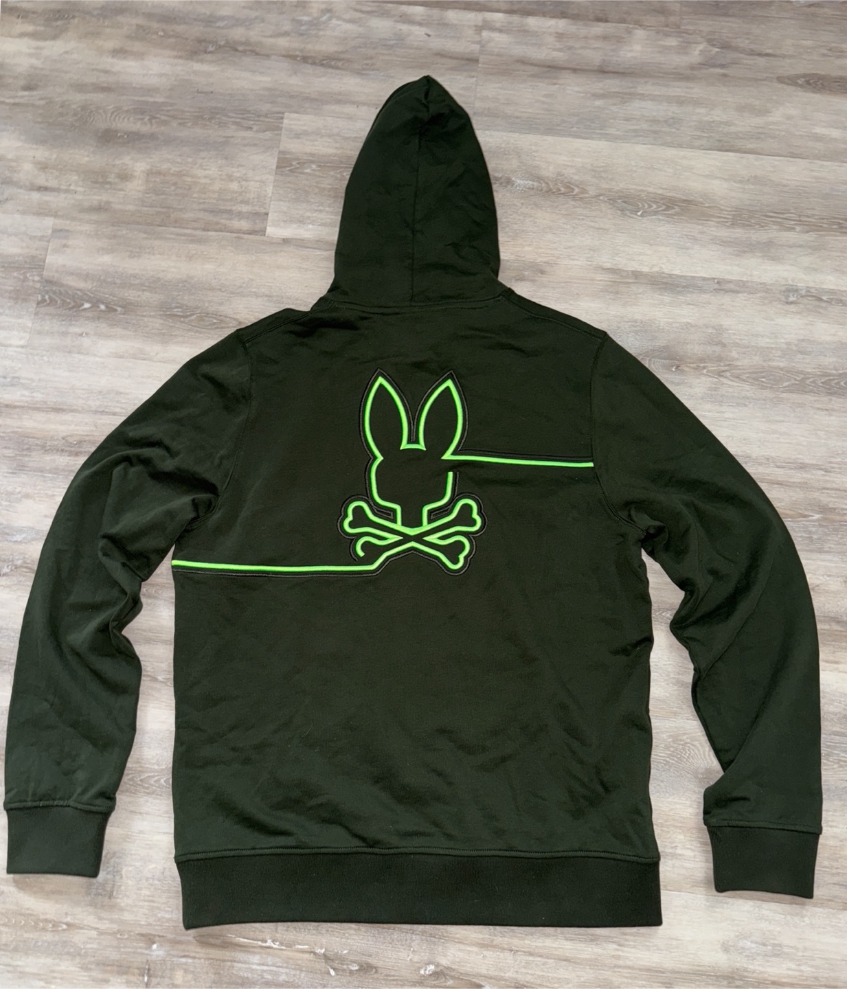 Psycho Bunny Men's Olive Green Hoodie - photo 4