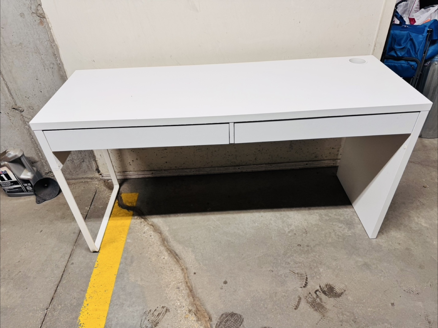 White IKEA Desk with Two Drawers
