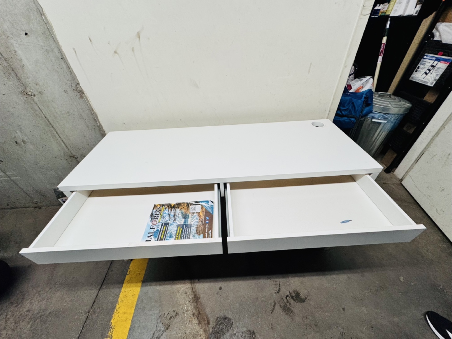 White IKEA Desk with Two Drawers - photo 2