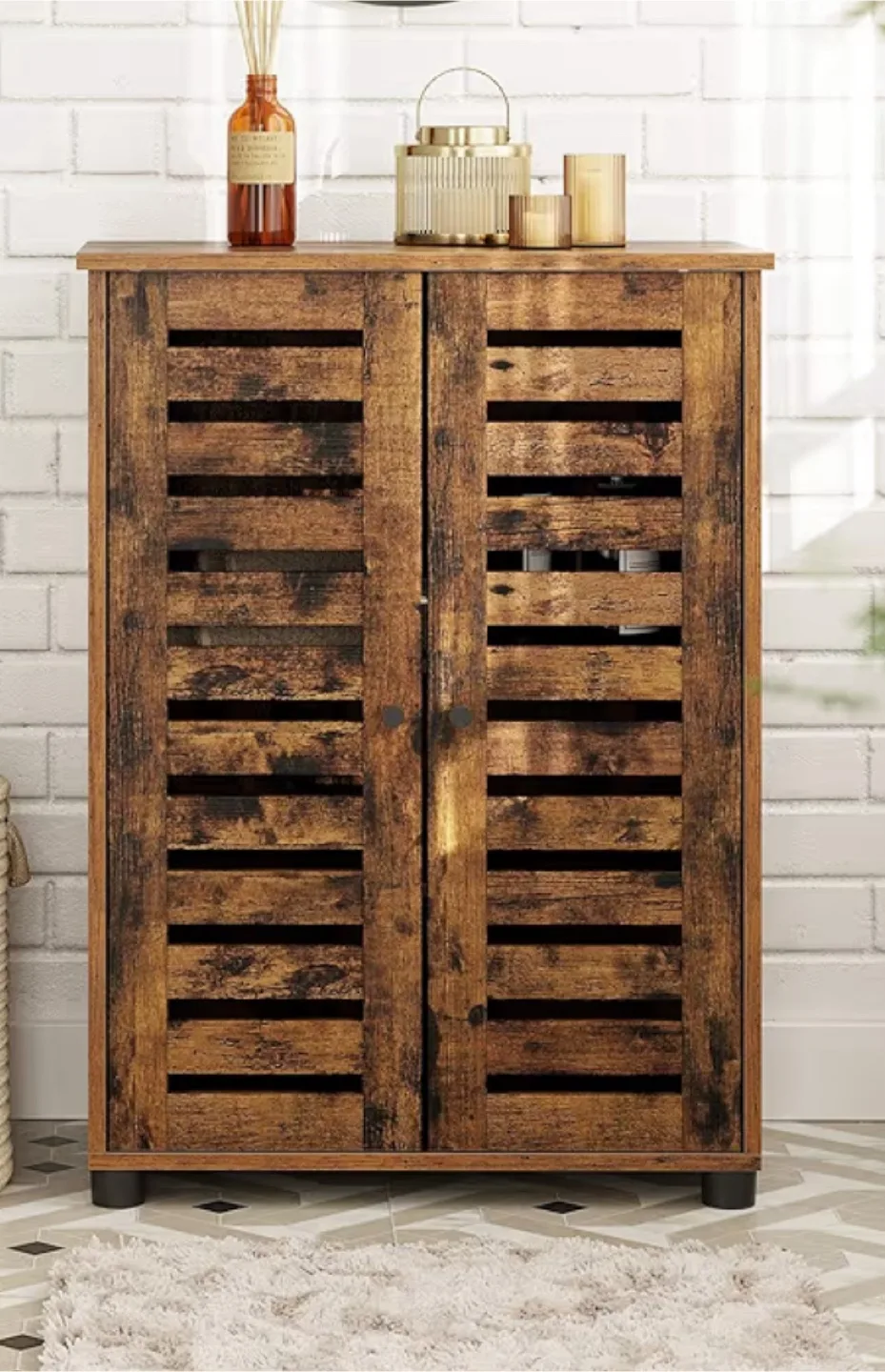 Rustic Brown Wooden Cabinet - Non Negotiable thumbnail