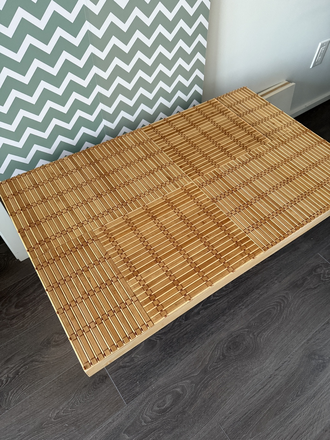 Unique Wooden Coffee Table with Bamboo Top - photo 2
