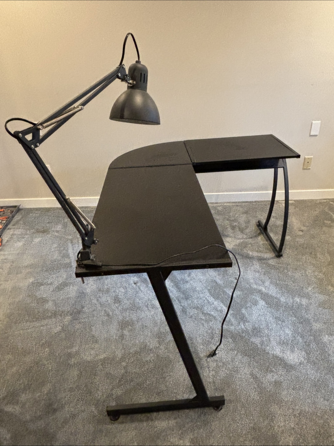 Corner Computer Desk with Lamp - photo 2