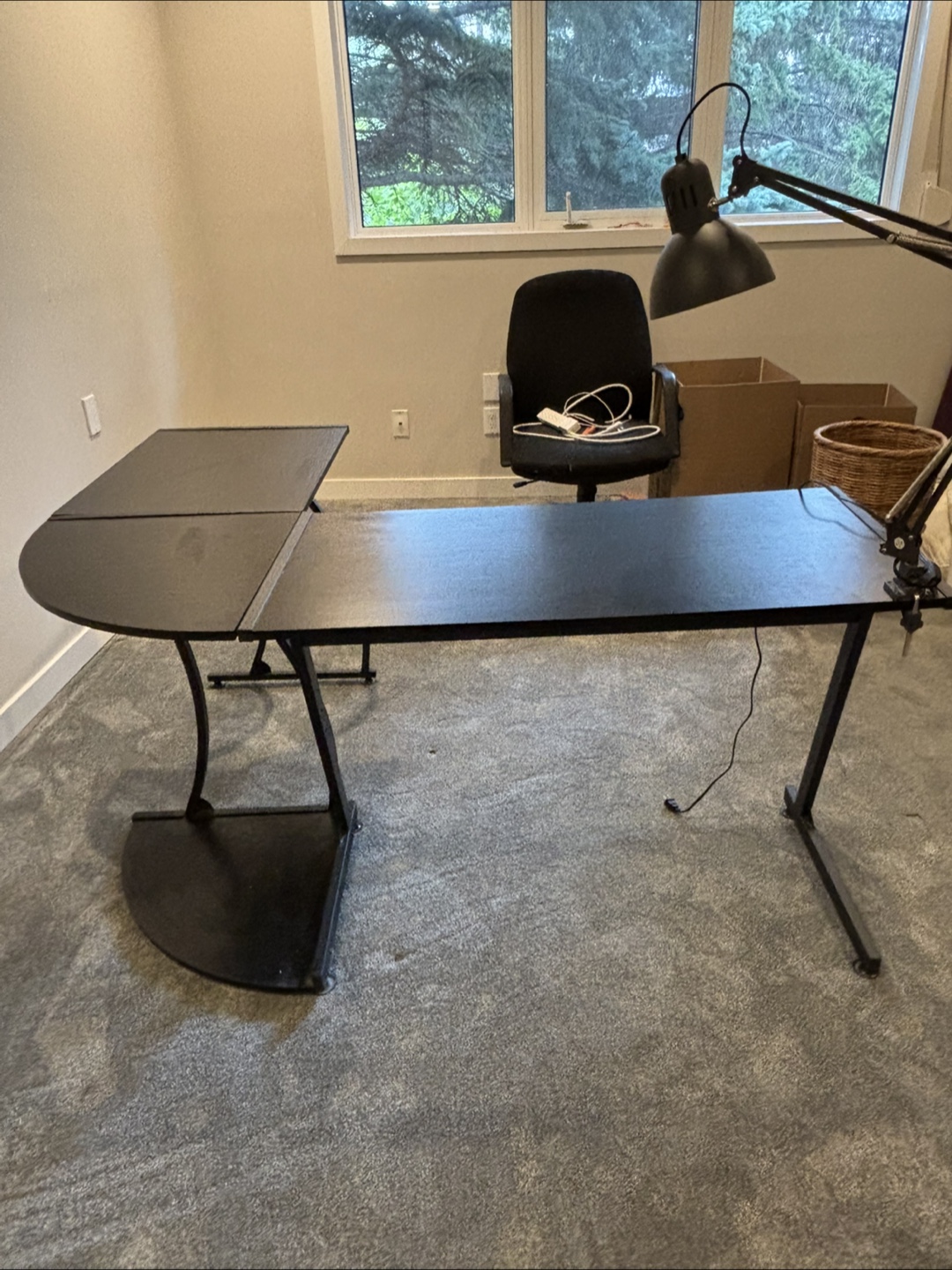 Corner Computer Desk with Lamp - photo 3