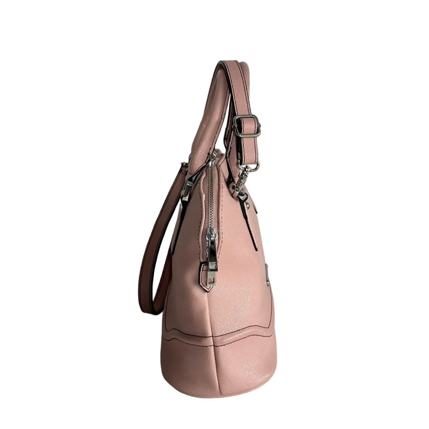 London Fog Pink Dome Satchel Handbag image indicator(3)