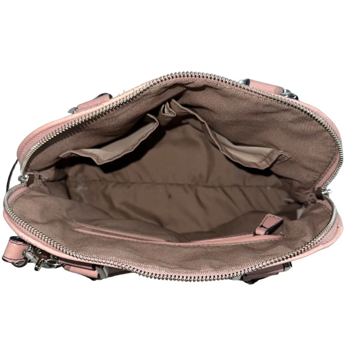 London Fog Pink Dome Satchel Handbag image indicator(6)