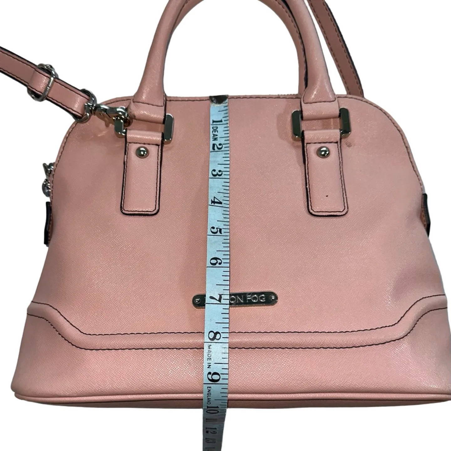 London Fog Pink Dome Satchel Handbag image indicator(7)