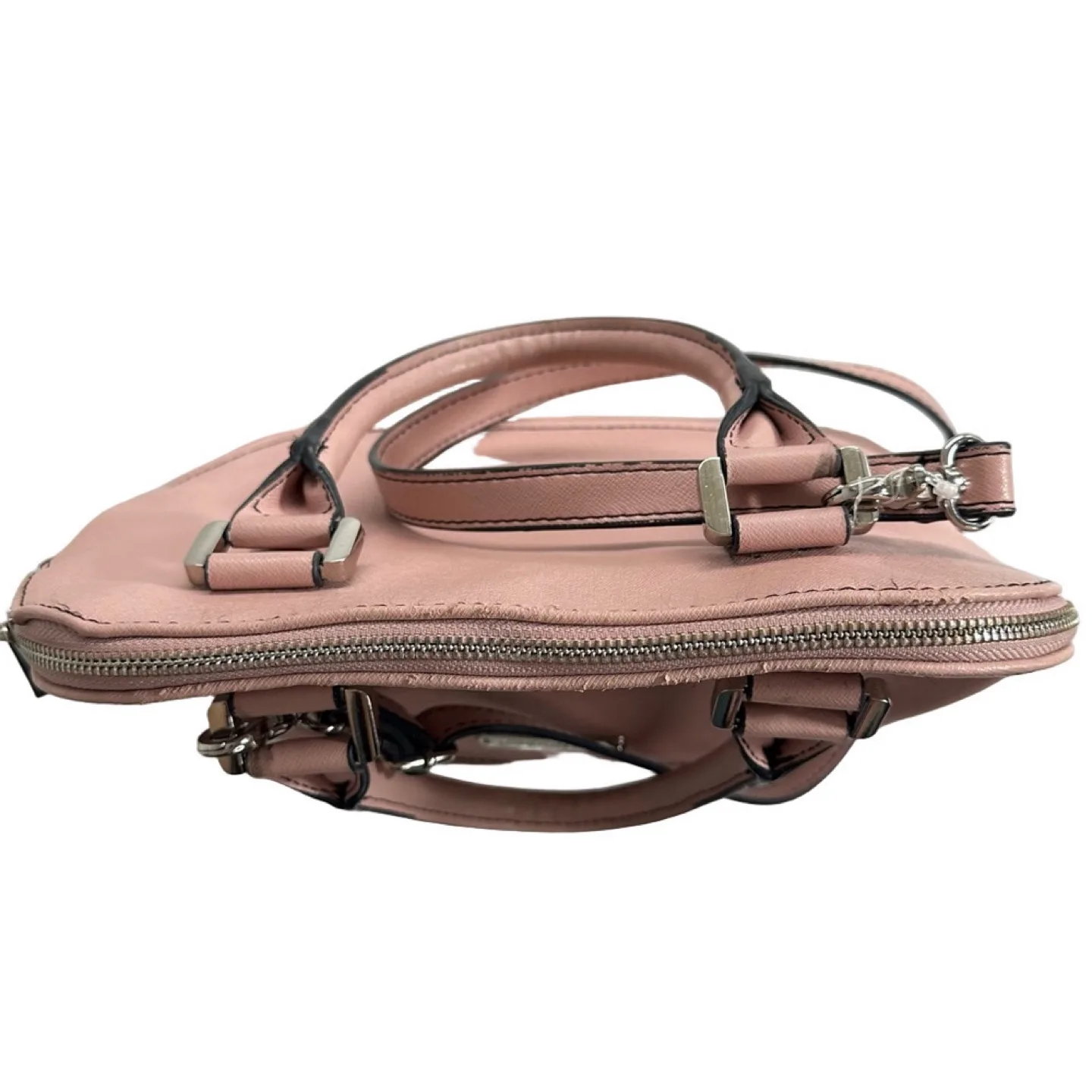 London Fog Pink Dome Satchel Handbag image indicator(9)