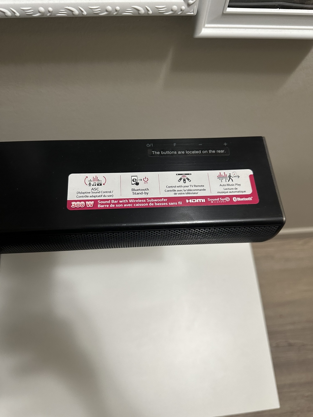 LG 300W Sound Bar with Wireless Subwoofer – Great Sound! - photo 5