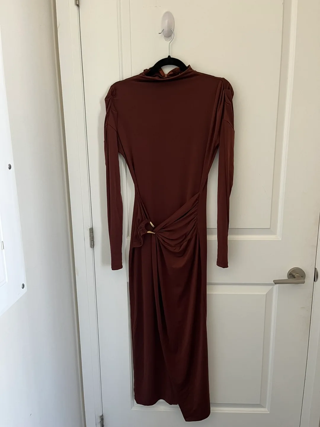 Modest Brown Midi Dress thumbnail