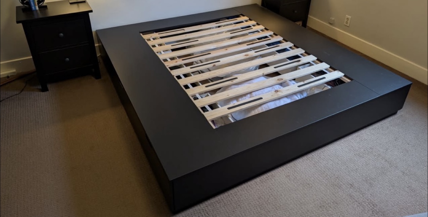 Queen Platform Bed Frame with six Storage Drawers - photo 2
