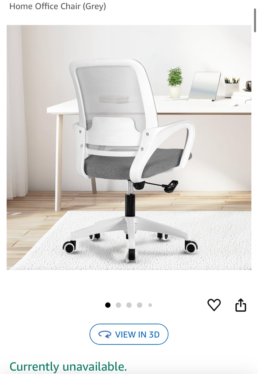 White/Grey Mesh Office Chair - photo 2