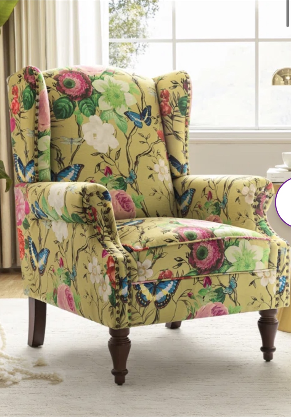 Anndi Upholstered Wingback Accent Chair - photo 4
