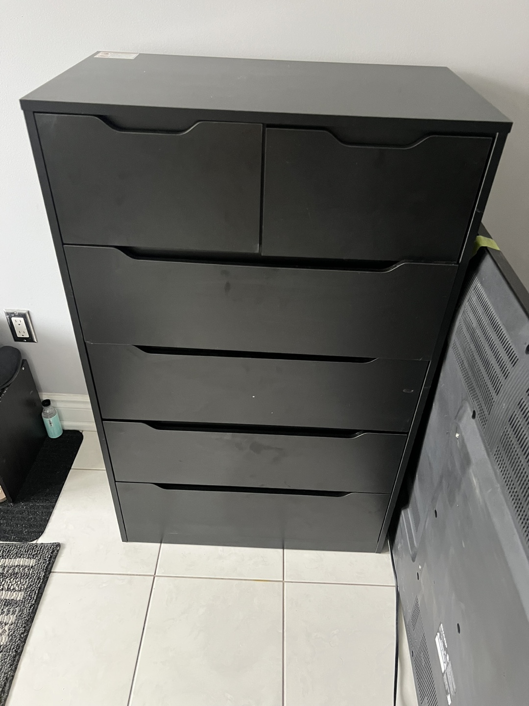 Black 5-Drawer Chest