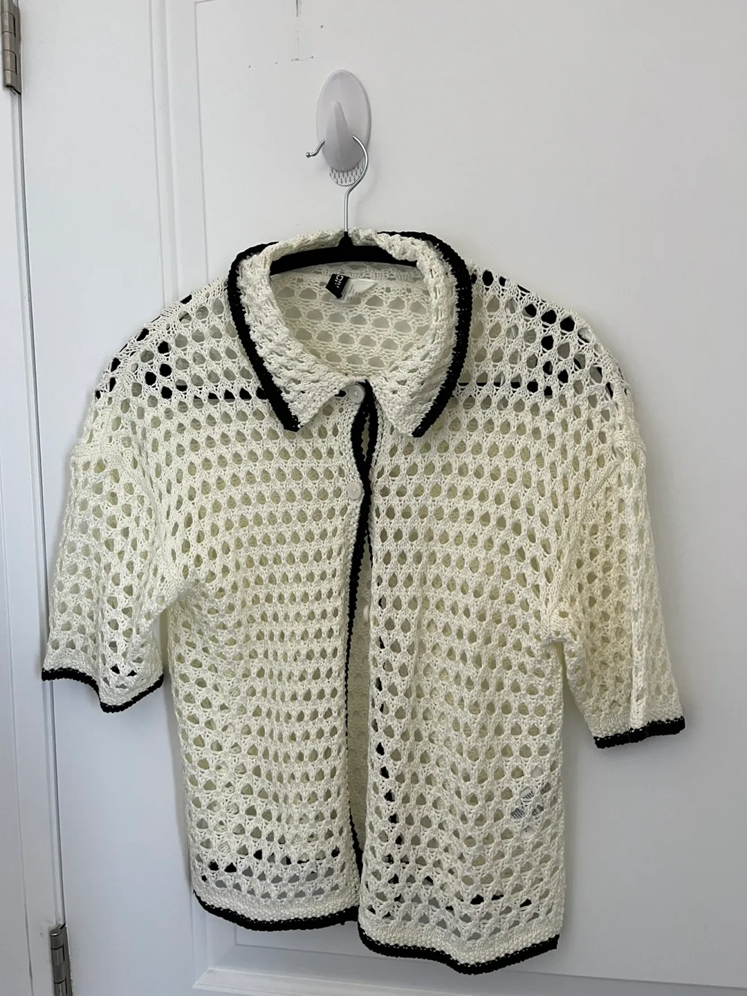 H&M: Cream Crochet Cardigan thumbnail