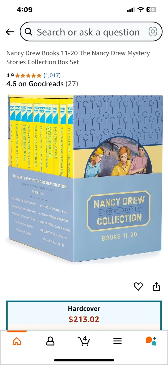 Nancy Drew Mystery Stories Collection Books 11-20 thumbnail