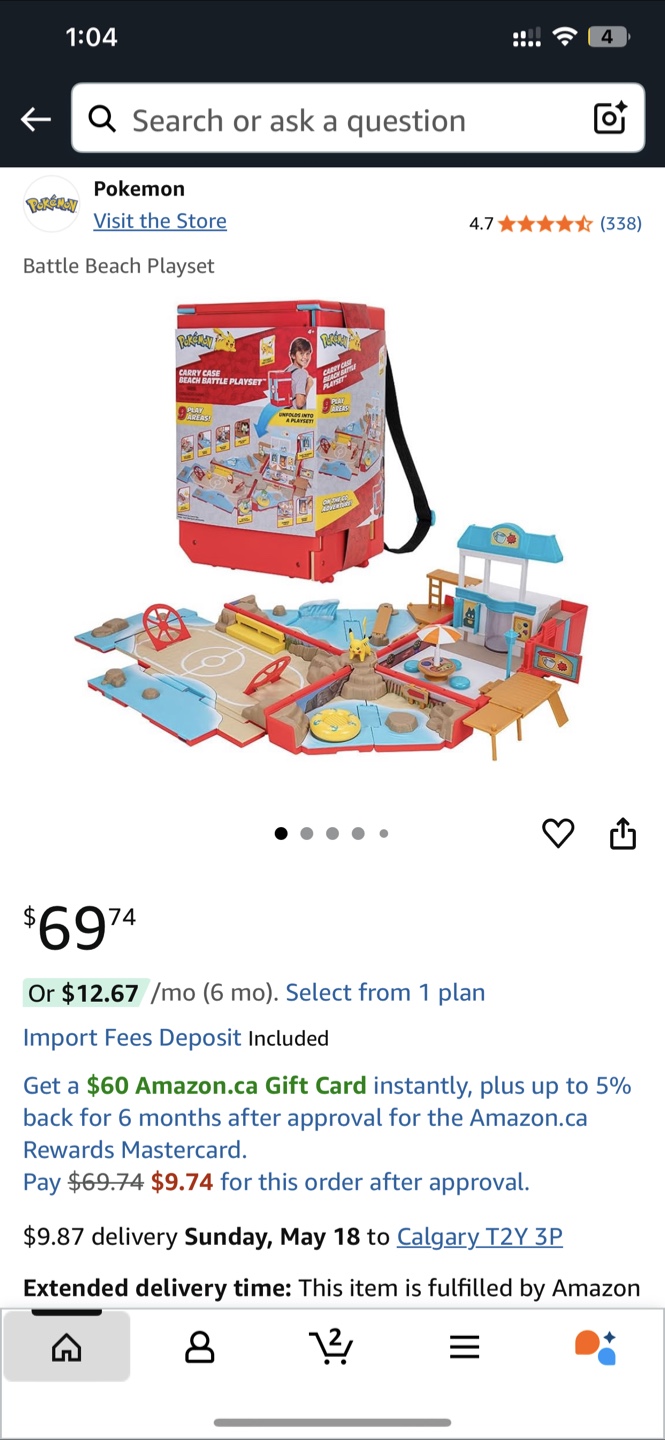 Pokémon Carry Case Beach Battle Playset