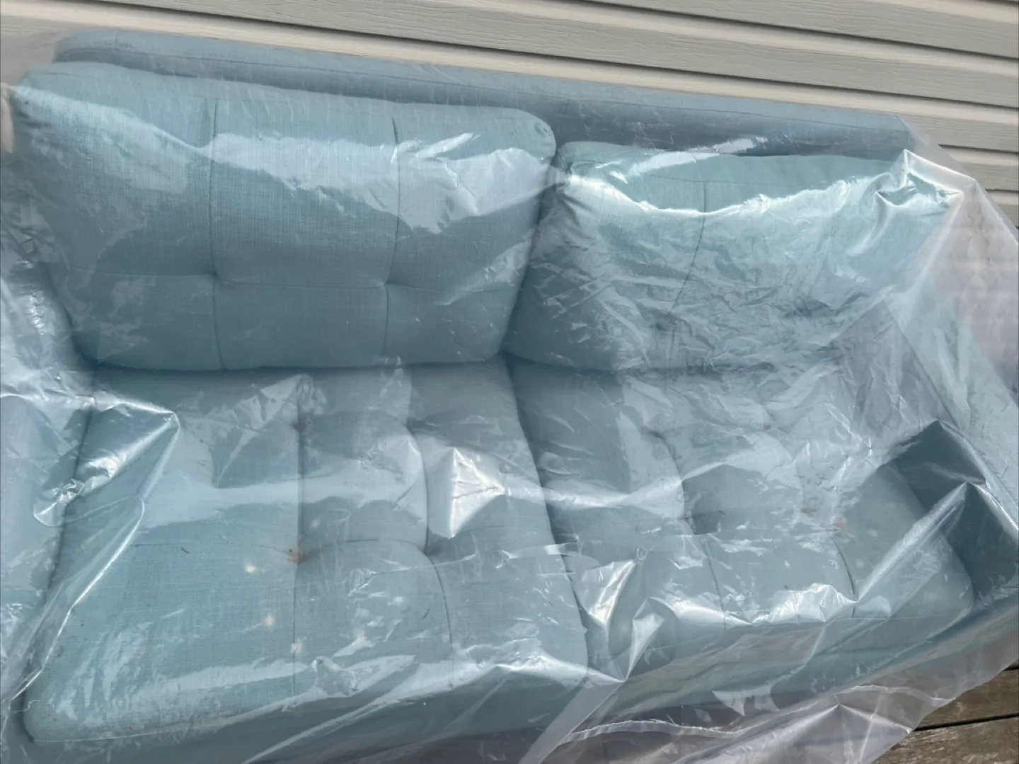 Light Teal Two-Seater Sofa thumbnail